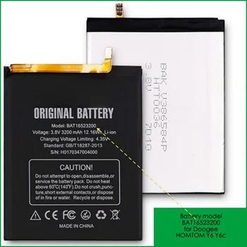 

Battery suitable for DOOGEE Y6/C mobile with battery model BAT16523200