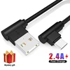 20cm USB cable For iPhone Type C Short 2.4A Fast Charging Cable Elbow 90 Degree USB C Micro USB Data Cable For All Smartphones ► Photo 3/6