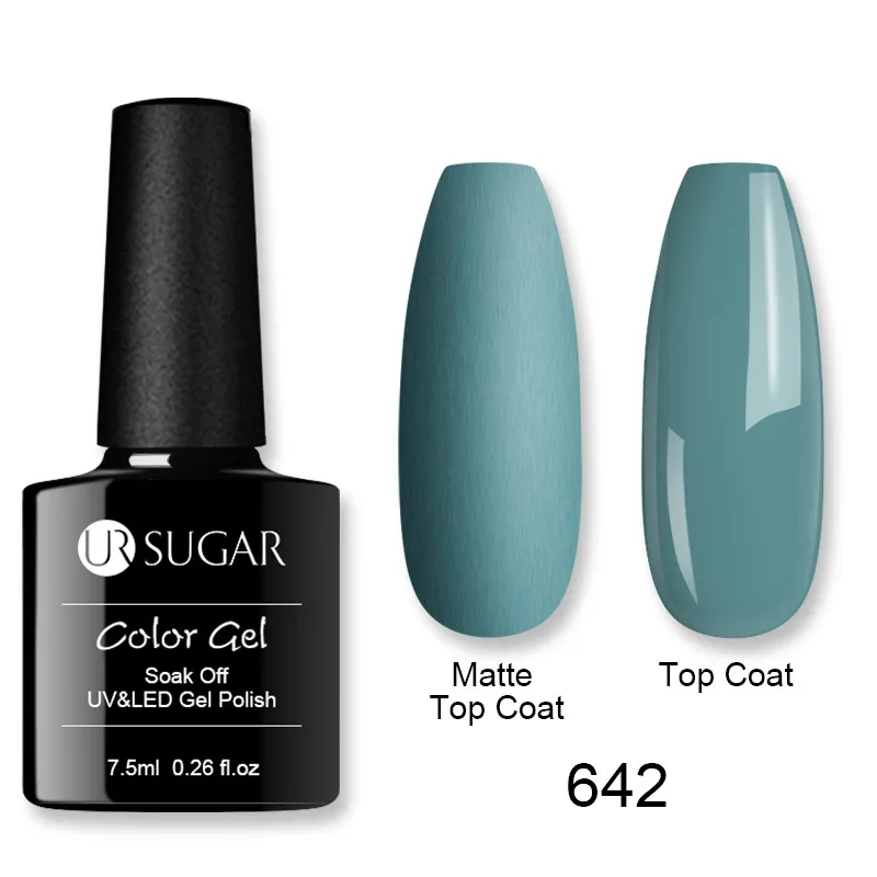 Ur Sugar 7,5 мл Гель-лак для ногтей гибридные лаки для маникюра ногтей Полупостоянный УФ светодиодный Гель-лак для дизайна ногтей базовое верхнее покрытие - Цвет: 642