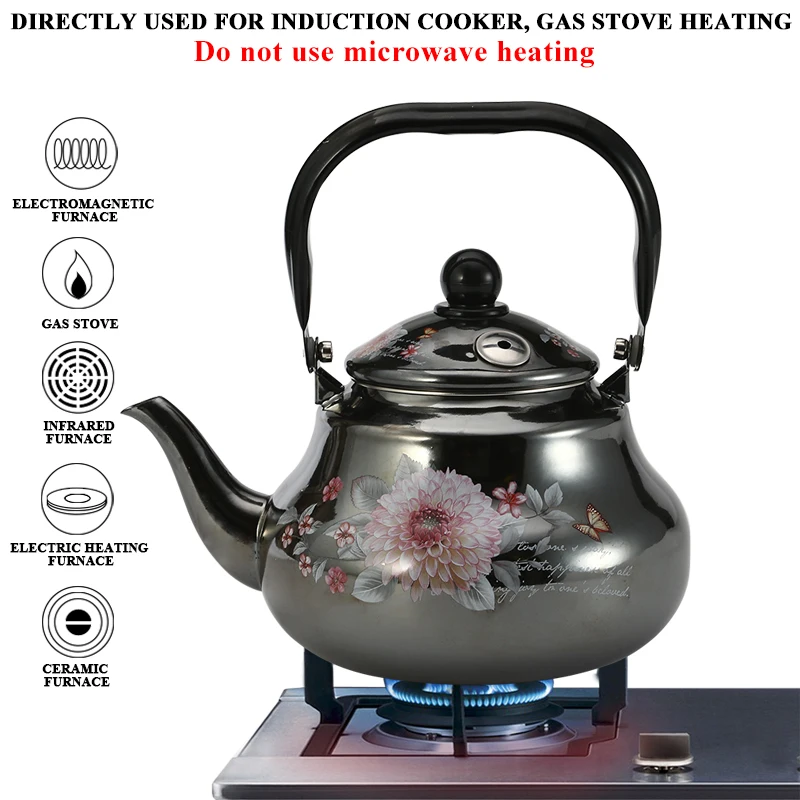 

1.5L-2.5L enamel kettle household kettles Automatic reminder enamel cup chaleira whistle kettle enameled gas kettle enamel coffe