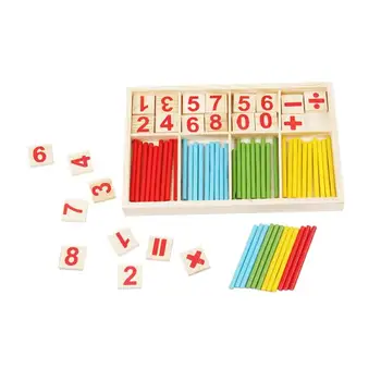 

Hot Sale Wooden Toys Wear-resistant Colorful Wooden Block Education Toy Math Intelligence Stick Building Block Gifts