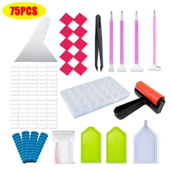 

5D Diamond Painting Tools and Accessories Kits Roller pen Clay Tray stylo Diamond Embroidery Tray Box sets