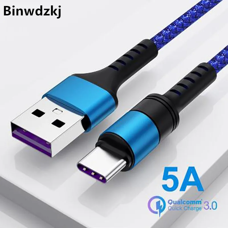 Кабель 5А usb type C для быстрой зарядки type-C Kable huawei P10 P20 P30 mate 20 30 Pro Phone Supercharge QC3.0 USB Charge