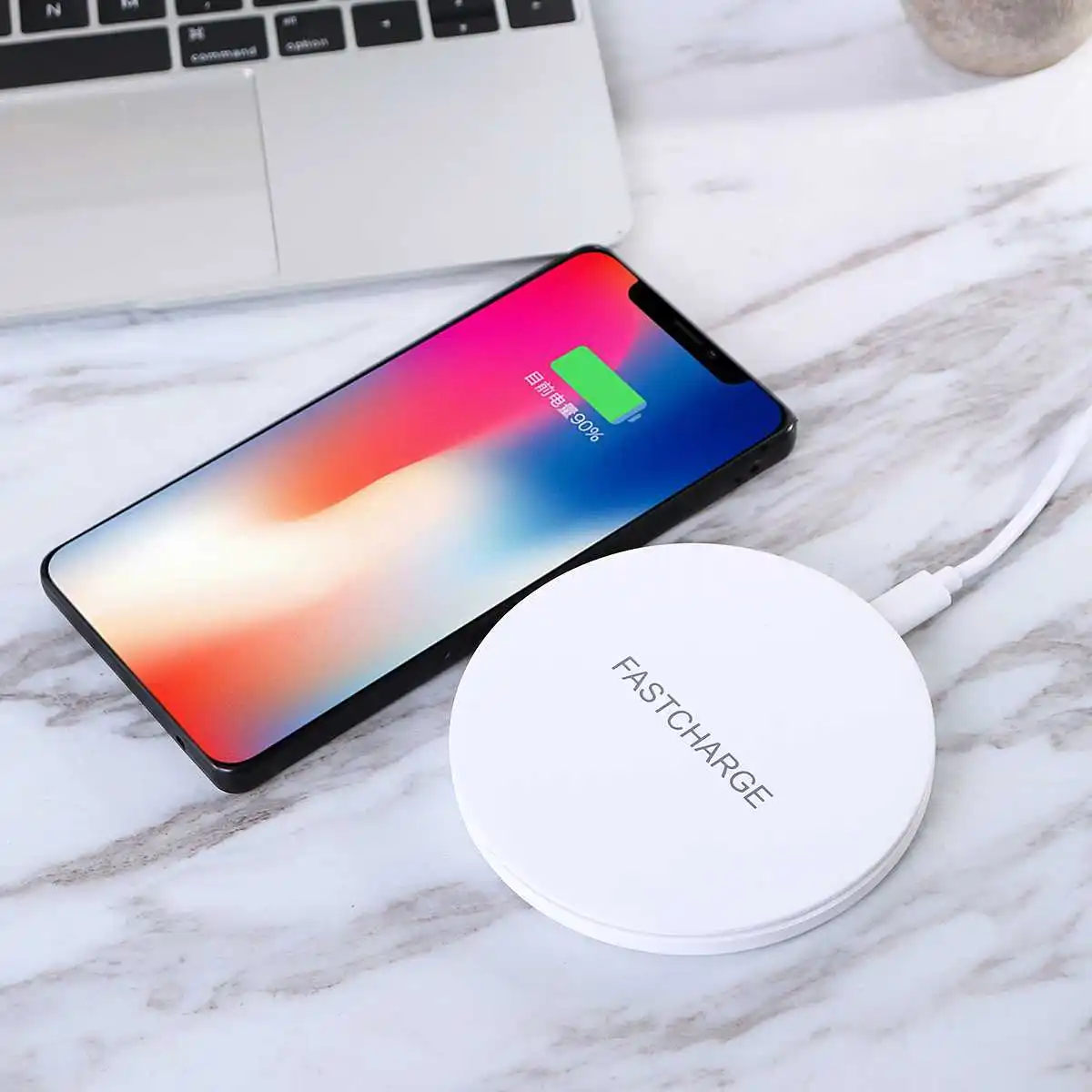 QI 10W Быстрое беспроводное зарядное устройство для samsung S10 Plus S9 S8 Note 9 8 смартфон зарядная площадка для huawei P30 pro mate 20 pro-iPhone