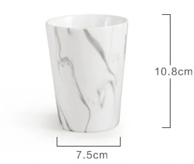 5Pcs Direct sales Nordic modern marble pattern bathroom ceramic toothbrush cup mouth cup soap dish soap bottle wedding gift set