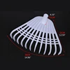 12Tooth Leaf Rake White Agricultural Rake No Handle Grass Rake Lightweight Flower Planting Soil Rake Plastic Garden Tool 6