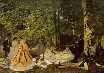 

Hand Painted Art Paintings by College Teachers - Luncheon on the Grass Claude Monet - Oil Painting on Canvas