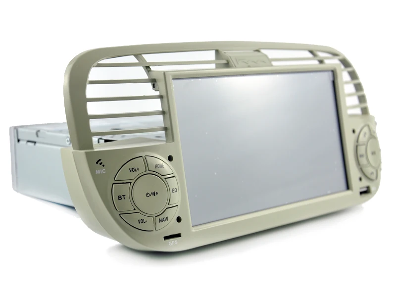 Perfect Good 6.2inch screen radio Fit for Fiat 500 OTOJETA android 9.1 multimedia player bluetooth GPS NAVI DSP device Head unit silver 3