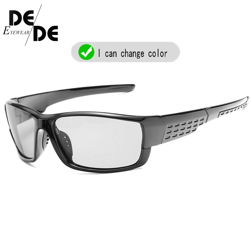 B1020 bright black Горячая Распродажа мужские s водительские фотохромные солнцезащитные очки мужские женские солнцезащитные очки для мужчин женские очки для вождения прозрачные линзы хамелеон - Цвет линз: B1020 bright black