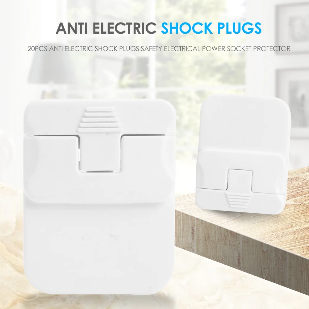 

20Pcs Safety Anti Electric Shock Plugs Children Electrical Power Socket Cover Protector for Household Creative Guard