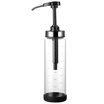 

Sauce and Syrup Glass Bottle Sauce Dispenser with Wide Press Pump Head for Homemade Hot Sauce Ketchup Salad Dressing