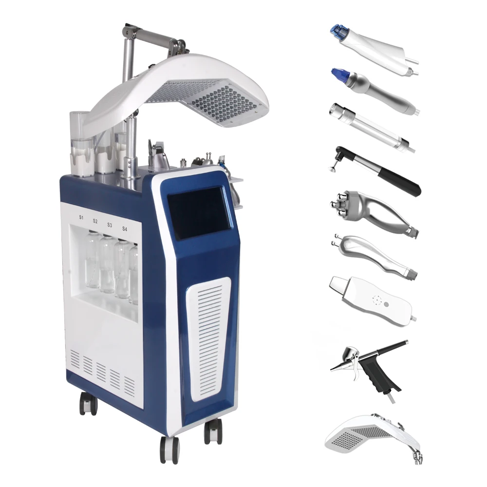 

Multifunction 10 in 1 Water Jet high pressure Facial oxygen Cleaning Machine Beauty Device