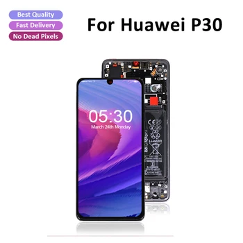 

For Huawei P30 LCD Screen Display Touch Panel Digitizer For Huawei P30 LCD with Digitizer + Frame + Battery Display Screen LCD