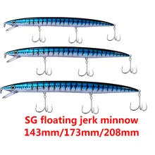 Hunthouse fishing jerkbait lure minnow jerkbait sea lure long casting minnow floating pesca fishing tackle seabass