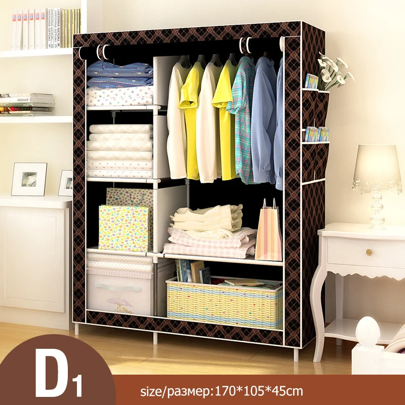 Bedroom Non-woven Cloth Wardrobe Folding Portable Clothing Storage Cabinet Dustproof Cloth Closet Home Furniture Bedroom Non-woven Cloth Wardrobe Folding Portable Clothing Storage Cabinet Dustproof Cloth Closet Home Furniture