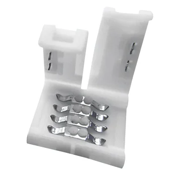 

20pcs Easy Install LED Light Strip Connectors Home Replacement Parts Right Angle Solderless Adapter Flexible Gapless SMD 5050