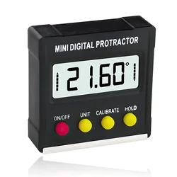 Precision Digital Protractor Inclinometer 360 Degree Angle Finder Electronic Level Box Magnetic Base Measuring Tools