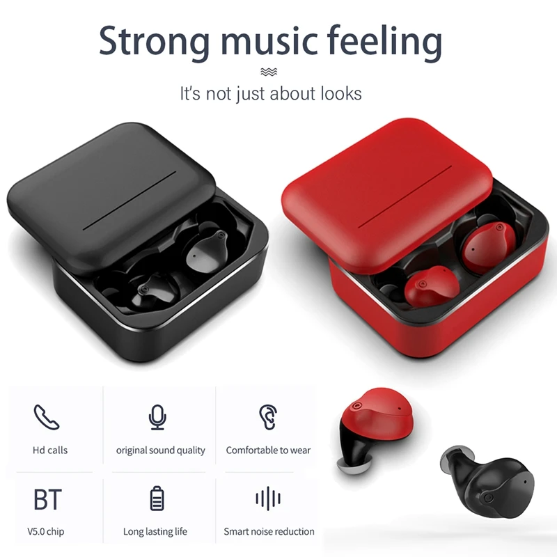 CLAITE TWS Wireless bluetooth 5.0 Earphone HiFi Stereo Smart Noise Cancelling HD Call Earbuds Headset with 3200mAh Charging Box