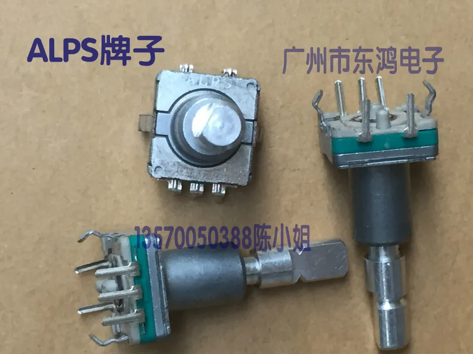 

2PCS/LOT ALPS Alps type EC11 encoder without positioning 15 pulse point belt switch, fine shaft length 23mm