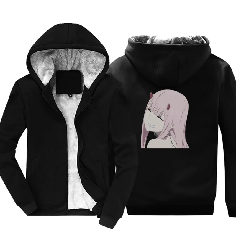 Darling In The Franxx 2 мужские толстовки с принтом Мужские зимние Утепленные толстовки Harajuku