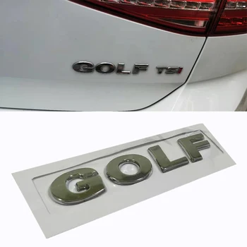 

New Car Sticker 3D ABS Decal Badge Emblem Chrome Logo For VW GOLF MK4 MK5 MK6 MK7 Rear Trunk Lid Chrome Silver Car styling