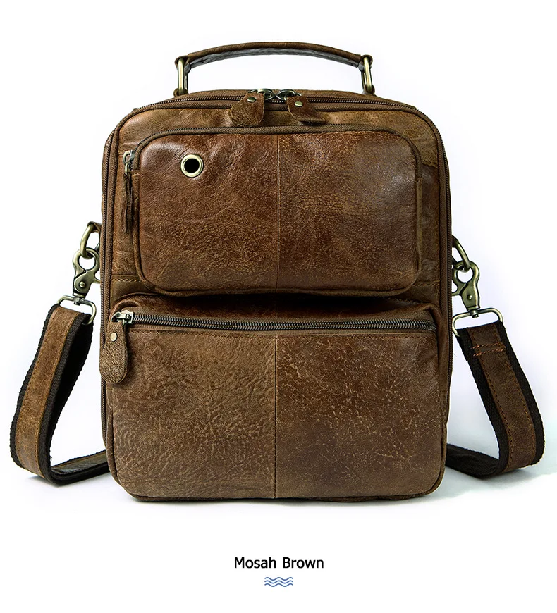 BOLEKE мужская сумка-портфель из воловьей кожи, сумки-мессенджеры из натуральной кожи, мужская деловая сумка через плечо, повседневная мужская сумка на плечо