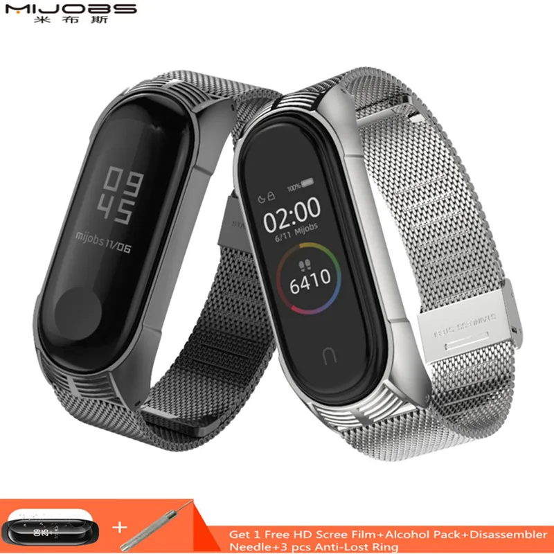 Металлический браслет из нержавеющей стали для Xiaomi Mi Band 4 | Электроника