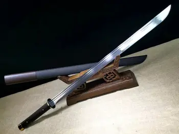 

Classical WUSHU Broadsword Chinese Sword temper Spring Steel straight Blade glaive DAO