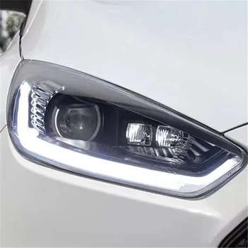 

Car Styling 1Set for Ford focus Headlights 2015 2016 2017 2018 LED DRL Fog lights Daytime Running Lights HID KIT