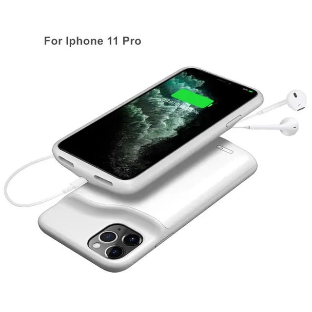Cover Batteria Per IPhone 11 Pro Max 7800mAh - Custodia Power Bank Con Caricabatteria Integrato - Backup Portatile