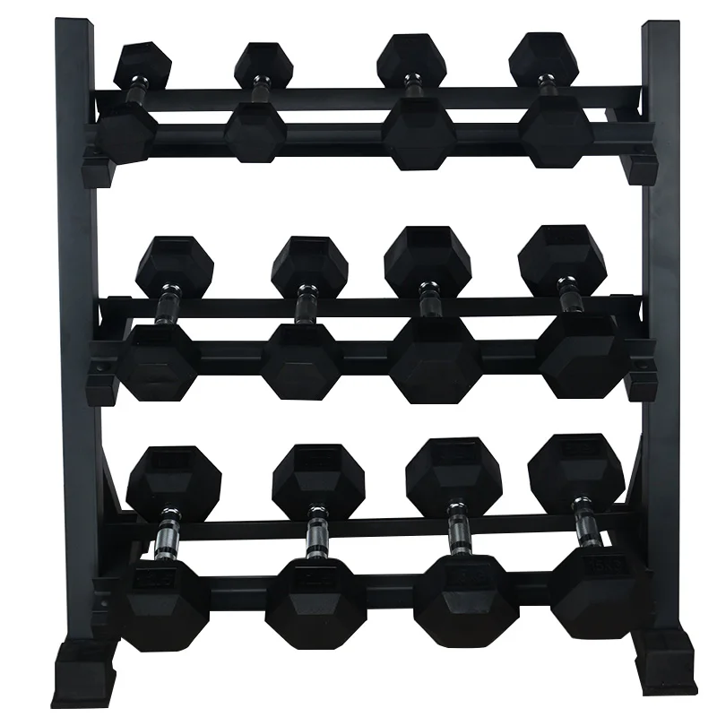 AIR Ship 12 Days SmarTopus Dumbbell Tree Rack Stand Weight Storage Organizer for Multilevel Hand Weight Tower Stand for Home Gym Organization,Black 3-Tier Dumbbell Storage Rack 