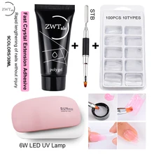 ZWTale PolyGel 30 мл 9 цветов Быстрый удлинение гель лак для ногтей поли гель набор с лампой vernis Полупостоянный УФ для маникюра(China)