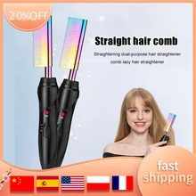 

Electric Heating Comb Fast Heating Anti Scald Beard Straightener Ceramic Comb Security Portable Curling Iron Heated Brush