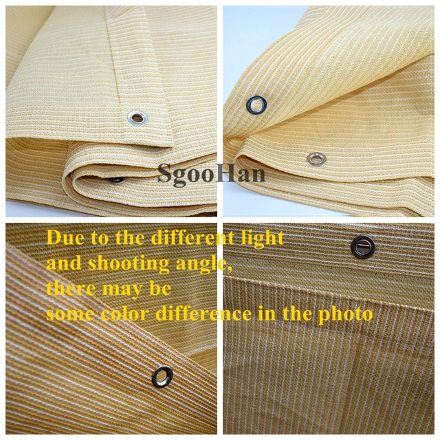 Hi-Minőségi Bézs Hdpe Uv-Ellenes Napsugárzás Háló Erkély Napfényes Kerti Udvar Növényi Nettó Autó Borítója - Image 5