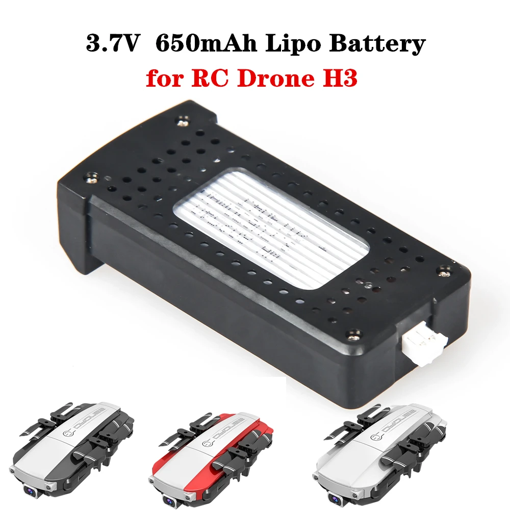 

Original Battery 3.7V 650mAh Spare Part for RC Drone H3 Quadcopter H3 Accessories RC Helicopter Lipo Battery