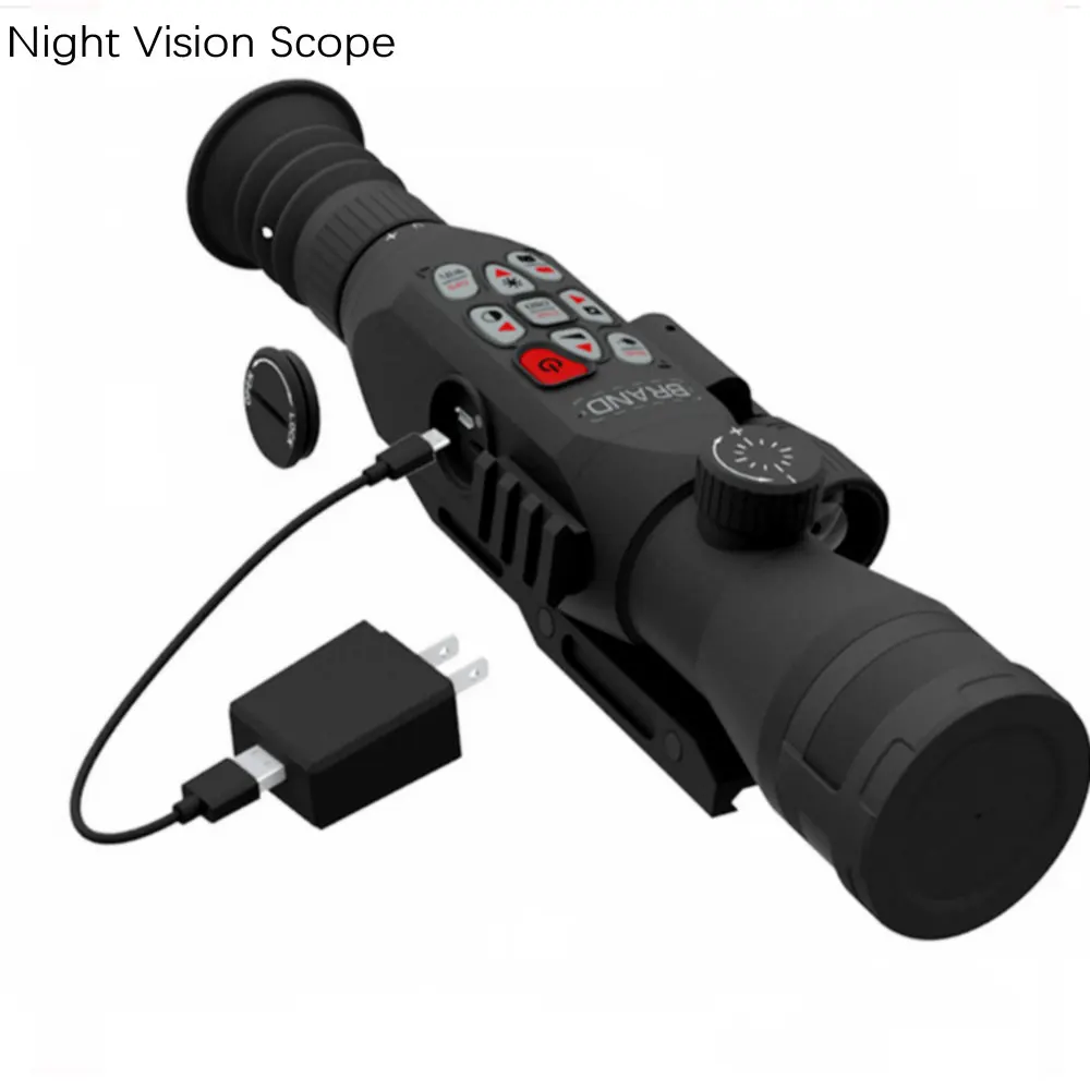 Прицел ночного видения Wifi Монокуляр день/NV HD 1080P инфракрасная камера охотничий троп телескоп видеомагнитофон бинокулярный - Цвет: black