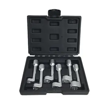 

6 Pcs Fuel Injector Injection Sockets L-Type Wrench Open Ended Ring Wrench 1/2"