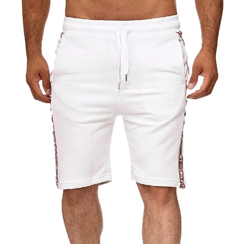 SHUJIN Men Casual Shorts High Quality Knee Length Elastic Waist Shorts Summer Joggers Sportwear Male Gymwear Shorts With Pockets SHUJIN Men Casual Shorts High Quality Knee Length Elastic Waist Shorts Summer Joggers Sportwear Male Gymwear Shorts With Pockets
