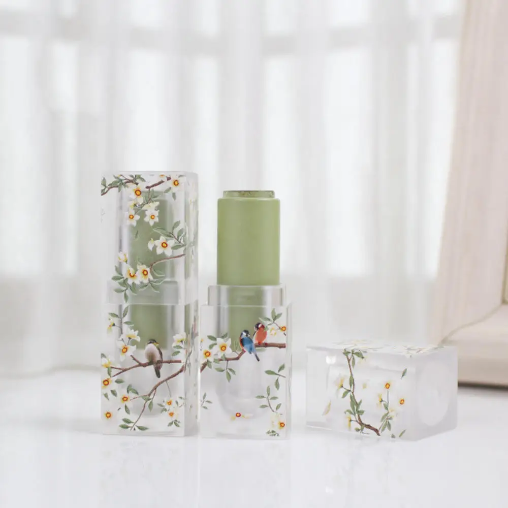 3.5ml Small Fresh Scrub Square Lipstick Tube Empty Lip Balm Container Lip Tubes DIY With Sample