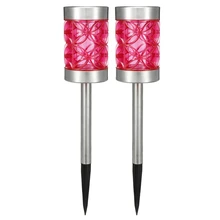 2 шт./упак. светодиодный солнечный полый лампы газон садовый светильник на открытом воздухе украшения путь газонный светильник солнечный пейзаж дворовый фонарь