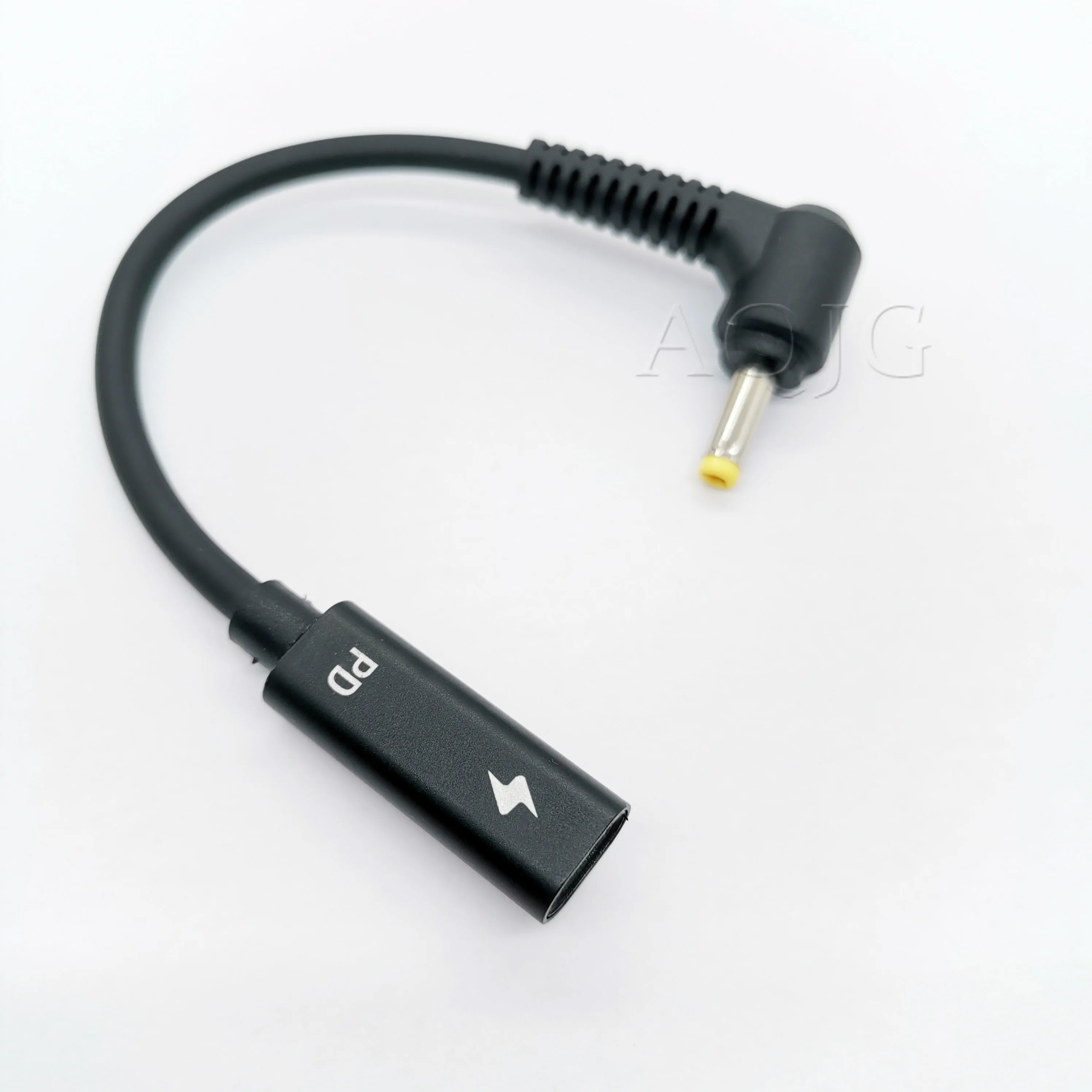 90 градусов DC 20 в 4,0 1,7 мм штекер для USB 3,1 type C USB-C разъем питания PD эмулятор триггер зарядный кабель 10 см для ноутбука