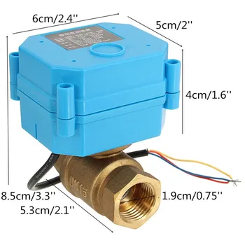 

DC12V DN15 CR02 Miniature Electric actuator Two-way motorized Ball 2 way Valve with Three-wire Two-control Brass Motorized