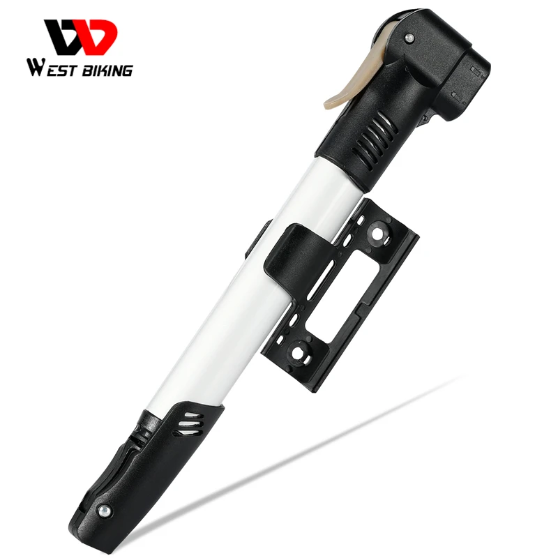 

WEST BIKING Mini Bicycle Pump Road MTB Bike Portable Alloy Mini Pump With High Pressure Schrader Presta Valve Pumps