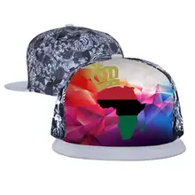 Корона Африка мужские и женские шляпы дальнобойщика, регулируемые хип-хоп Плоские бейсболки