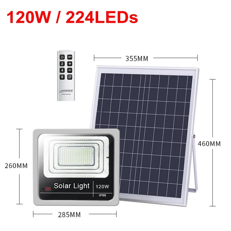 1 шт. IP65 120 Вт светодиодный солнечный прожекторная панель Водонепроницаемый Открытый Крытый сад двор огни интеллектуальные настенные лампы дистанционное управление