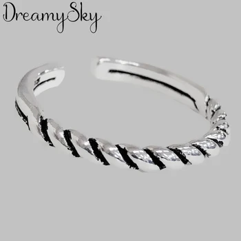 

New Thin Chains Rings for Women Lady Punk Vintage Open Antique Rings Statement Jewelry