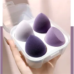 Makeup Blender Sponge Set with Storage Box - Beauty Tools (Box purple)