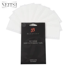 Neitsi 10 גיליונות 120pcs כפול לחתוך צדדי קלטת כרטיסיות סופר עור הערב אדם רמי קלטת תוספות שיער קלטת ללא ברק