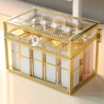 

Makeup Container Desktop Sundries Storage Box Transparent Makeup Cosmetics Jewelry Organizer Clear Lipstick Cosmetic Brush Box
