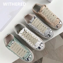 

Elmsk shoes woman ins fashion blogger vintage soft comfort satin 2020 summer 100% silk gemstone women shoes sneakers women